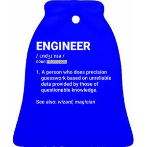 Engineer Definition Funny Gift Geeky Engineering Funny Gift Ceramic Bell Ornament