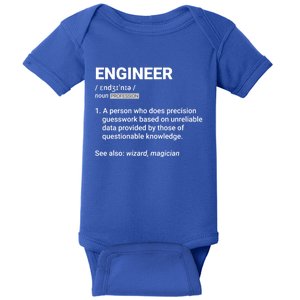 Engineer Definition Funny Gift Geeky Engineering Funny Gift Baby Bodysuit