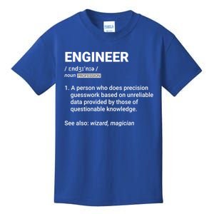 Engineer Definition Funny Gift Geeky Engineering Funny Gift Kids T-Shirt