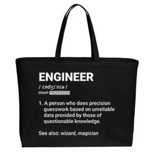 Engineer Definition Funny Gift Geeky Engineering Funny Gift Cotton Canvas Jumbo Tote