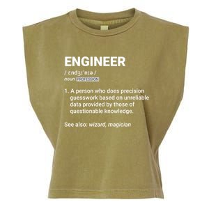 Engineer Definition Funny Gift Geeky Engineering Funny Gift Garment-Dyed Women's Muscle Tee