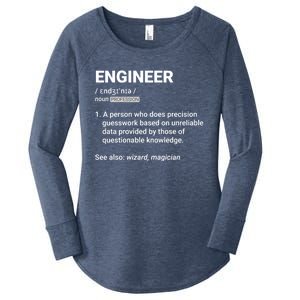 Engineer Definition Funny Gift Geeky Engineering Funny Gift Women's Perfect Tri Tunic Long Sleeve Shirt