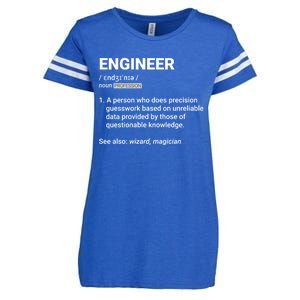 Engineer Definition Funny Gift Geeky Engineering Funny Gift Enza Ladies Jersey Football T-Shirt