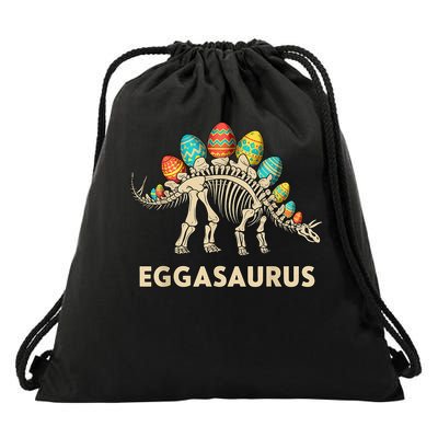 Eggasaurus Dinosaur Fossil Skeleton Easter Egg Hunting Party Drawstring Bag