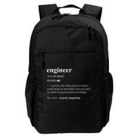 Engineer Definition Funny Engineering Mechanical Civil Backpack