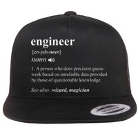 Engineer Definition Funny Engineering Mechanical Civil Flat Bill Trucker Hat