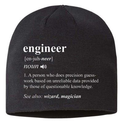 Engineer Definition Funny Engineering Mechanical Civil Sustainable Beanie