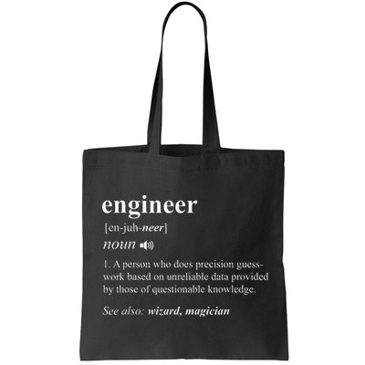 Engineer Definition Funny Engineering Mechanical Civil Bag