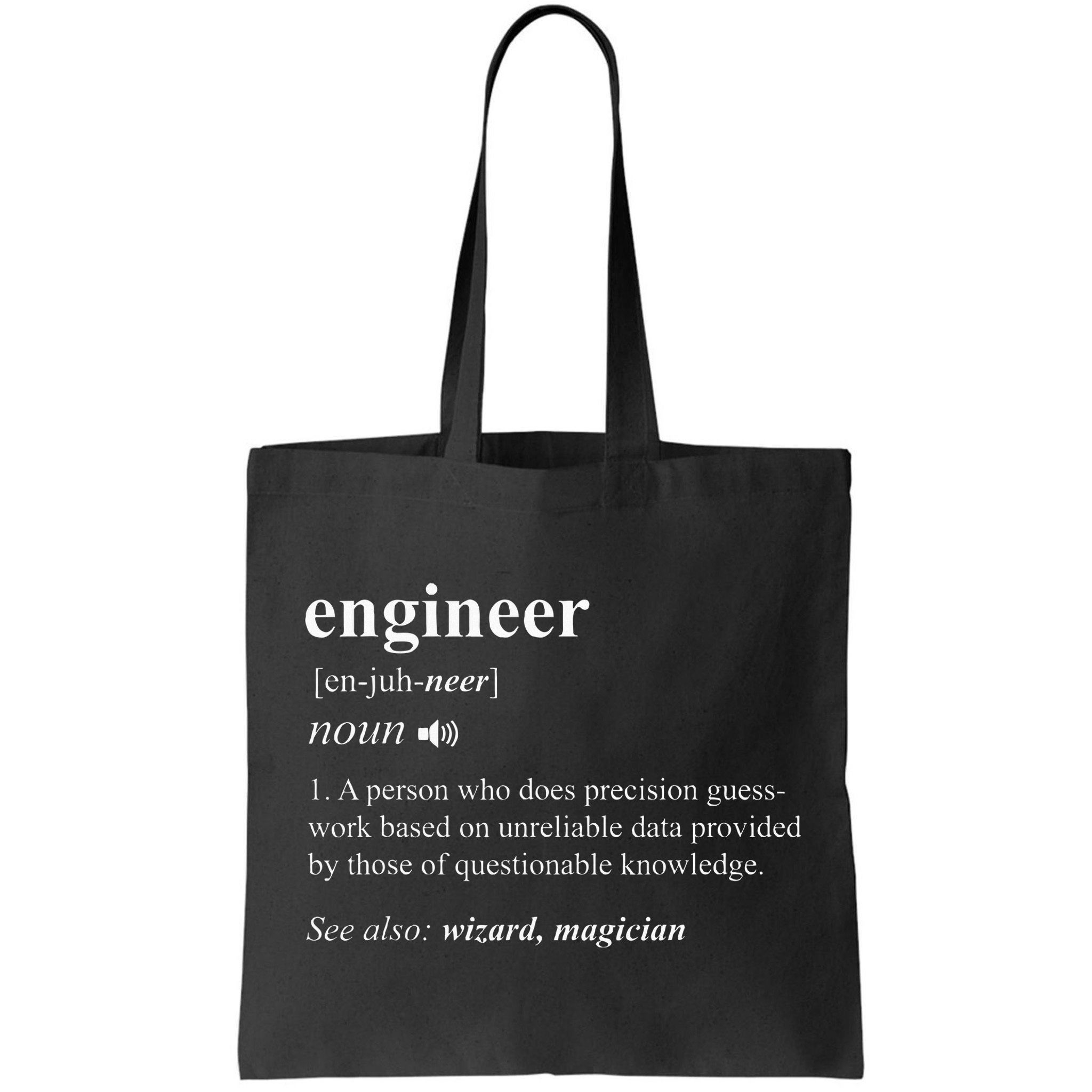 Engineer Definition Funny Engineering Mechanical Civil Bag