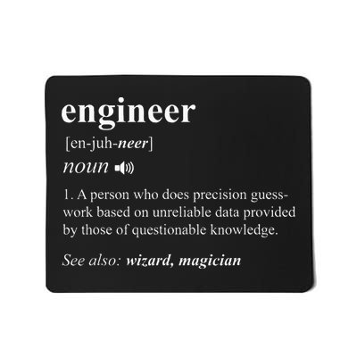 Engineer Definition Funny Engineering Mechanical Civil Mousepad