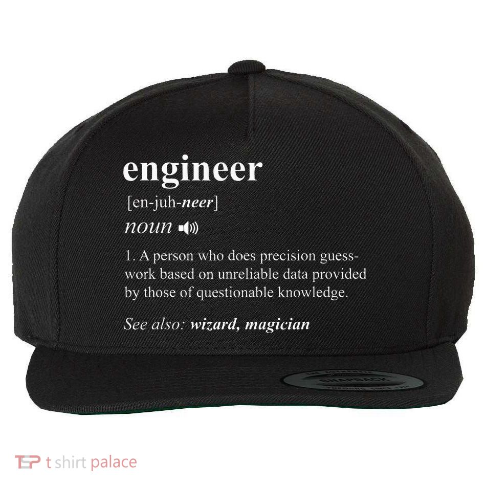 Engineer Definition Funny Engineering Mechanical Civil Wool Snapback Cap
