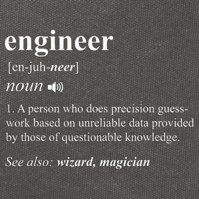 Engineer Definition Funny Engineering Mechanical Civil Cotton Canvas Backpack