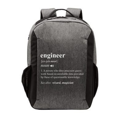 Engineer Definition Funny Engineering Mechanical Civil Vector Backpack