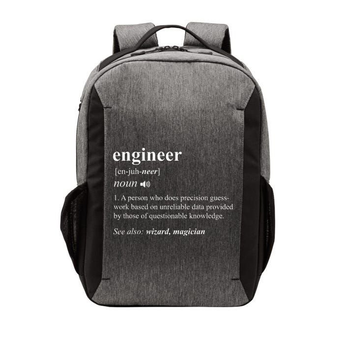 Engineer Definition Funny Engineering Mechanical Civil Vector Backpack