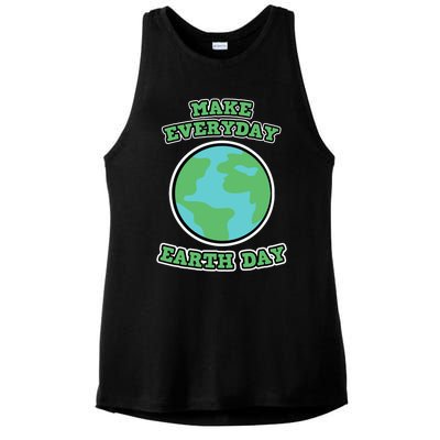 Earth Day Gift And Meaningful Gift Make Everyday Earth Day Meaningful Gift Ladies PosiCharge Tri-Blend Wicking Tank