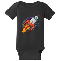 Exploring Distant Galaxies In A Spaceship Baby Bodysuit