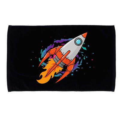 Exploring Distant Galaxies In A Spaceship Microfiber Hand Towel