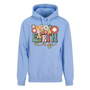 Earth Day Groovy Flower Lover Planet World Environmental Unisex Surf Hoodie