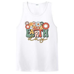 Earth Day Groovy Flower Lover Planet World Environmental PosiCharge Competitor Tank