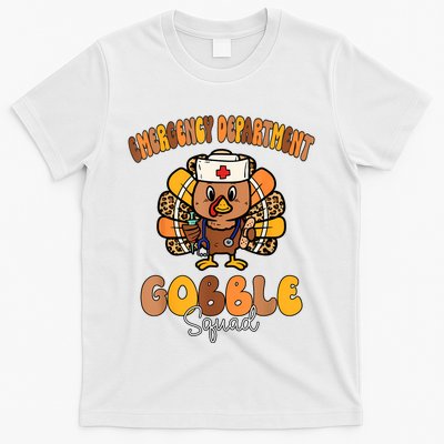 Emergency Department Gobble Squad Thanksgiving Er Nurse Fall T-Shirt