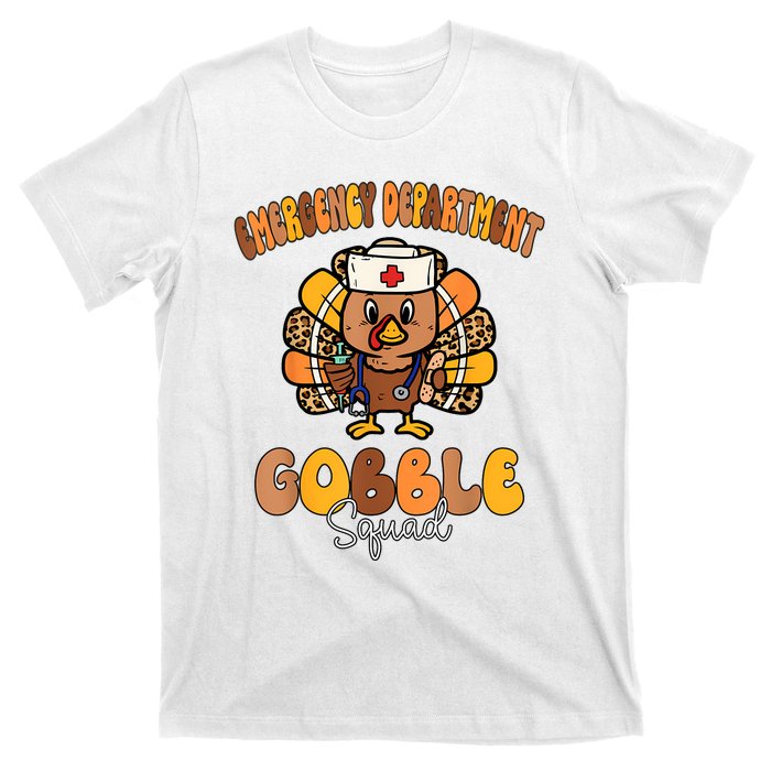 Emergency Department Gobble Squad Thanksgiving Er Nurse Fall T-Shirt