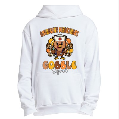 Emergency Department Gobble Squad Thanksgiving Er Nurse Fall Urban Pullover Hoodie