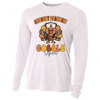 Emergency Department Gobble Squad Thanksgiving Er Nurse Fall Cooling Performance Long Sleeve Crew