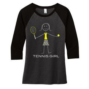 Ennis Design Girl Ennis Player Women's Tri-Blend 3/4-Sleeve Raglan Shirt