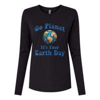 Earth Day Go Planet It's Your Earth Day Vintage Earth Day Womens Cotton Relaxed Long Sleeve T-Shirt