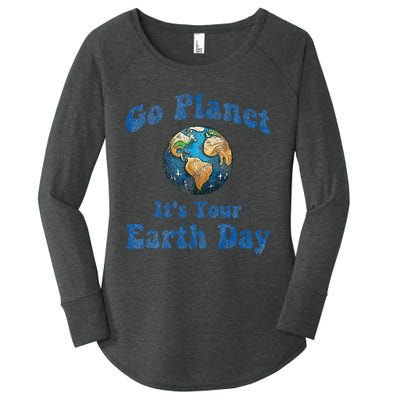 Earth Day Go Planet It's Your Earth Day Vintage Earth Day Women's Perfect Tri Tunic Long Sleeve Shirt