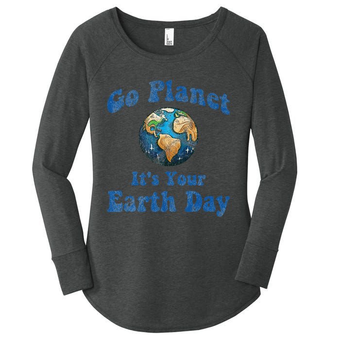 Earth Day Go Planet It's Your Earth Day Vintage Earth Day Women's Perfect Tri Tunic Long Sleeve Shirt