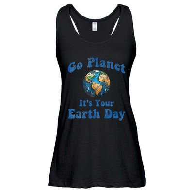 Earth Day Go Planet It's Your Earth Day Vintage Earth Day Ladies Essential Flowy Tank