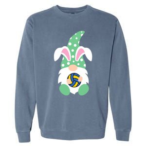 Easter Day Gnome Hug Volleyball Easter Bunny Spring Gnome Garment-Dyed Sweatshirt