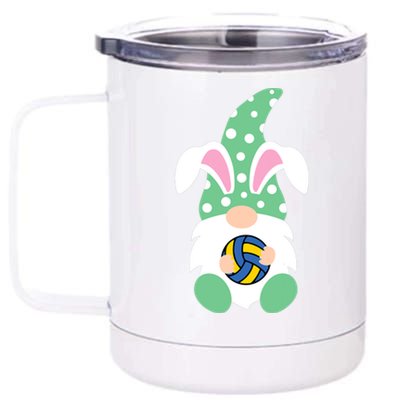 Easter Day Gnome Hug Volleyball Easter Bunny Spring Gnome 12 oz Stainless Steel Tumbler Cup