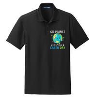 Earth Day Go planet It's Your Earth Day Dry Zone Grid Polo