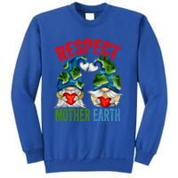 Earth Day Gnome For Hippies And Teacher Respect Mother Earth Gift Tall Sweatshirt