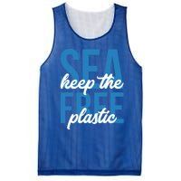 Earth Day Gift 'Keep The Sea Plastic Free' Save The Ocean Funny Gift Mesh Reversible Basketball Jersey Tank