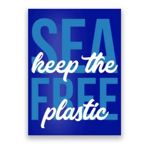 Earth Day Gift 'Keep The Sea Plastic Free' Save The Ocean Funny Gift Poster