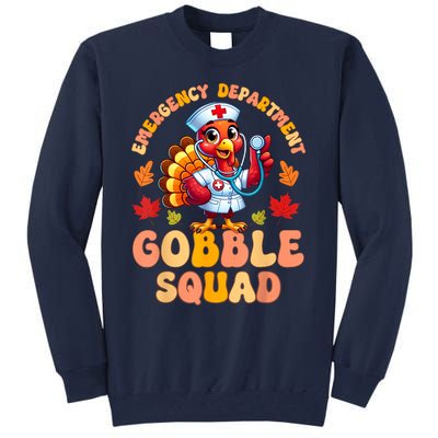 Emergency Department Gobble Squad Thanksgiving Er Nurse Tall Sweatshirt