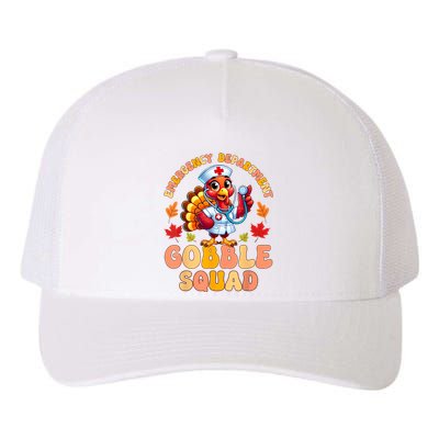 Emergency Department Gobble Squad Thanksgiving Er Nurse Yupoong Adult 5-Panel Trucker Hat