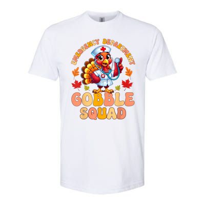 Emergency Department Gobble Squad Thanksgiving Er Nurse Softstyle CVC T-Shirt