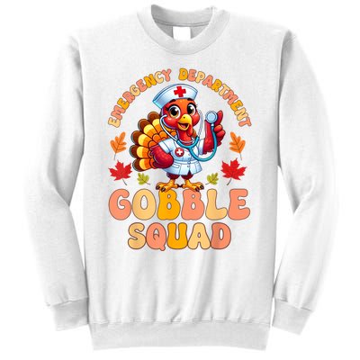 Emergency Department Gobble Squad Thanksgiving Er Nurse Sweatshirt