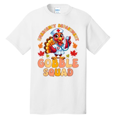 Emergency Department Gobble Squad Thanksgiving Er Nurse Tall T-Shirt