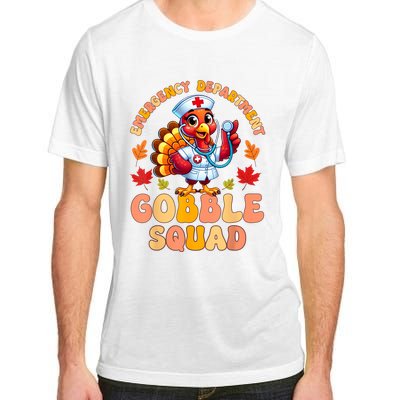 Emergency Department Gobble Squad Thanksgiving Er Nurse Adult ChromaSoft Performance T-Shirt