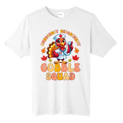 Emergency Department Gobble Squad Thanksgiving Er Nurse Tall Fusion ChromaSoft Performance T-Shirt