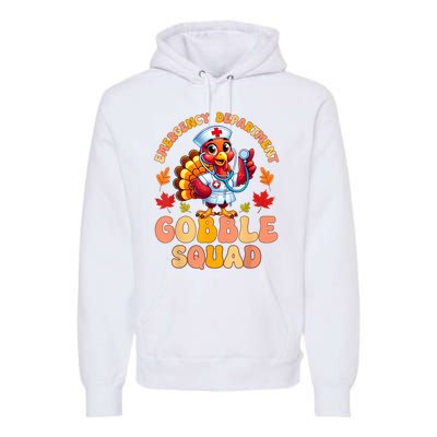 Emergency Department Gobble Squad Thanksgiving Er Nurse Premium Hoodie