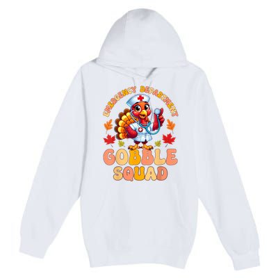 Emergency Department Gobble Squad Thanksgiving Er Nurse Premium Pullover Hoodie