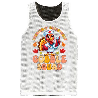 Emergency Department Gobble Squad Thanksgiving Er Nurse Mesh Reversible Basketball Jersey Tank