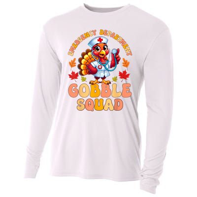 Emergency Department Gobble Squad Thanksgiving Er Nurse Cooling Performance Long Sleeve Crew