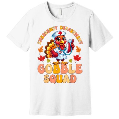 Emergency Department Gobble Squad Thanksgiving Er Nurse Premium T-Shirt